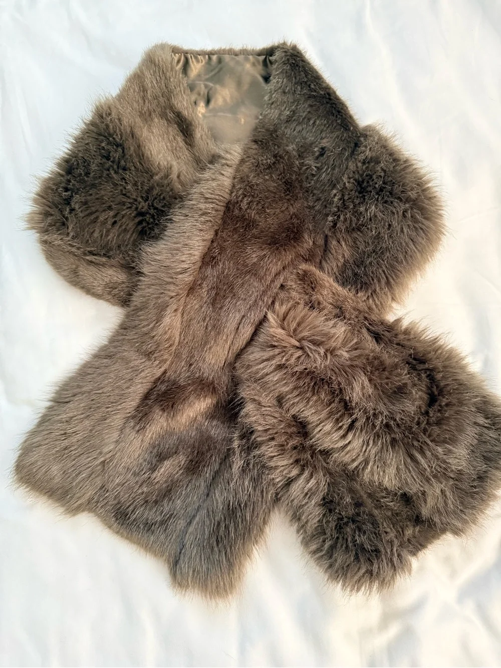 Banana Republic Brown Faux Fur Teddy Shrug Jacket